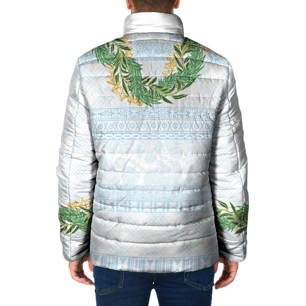 Hawai'i Paniolo Maile Twisted Lei Padded Jacket Winter White LT7 - Polynesian Pride