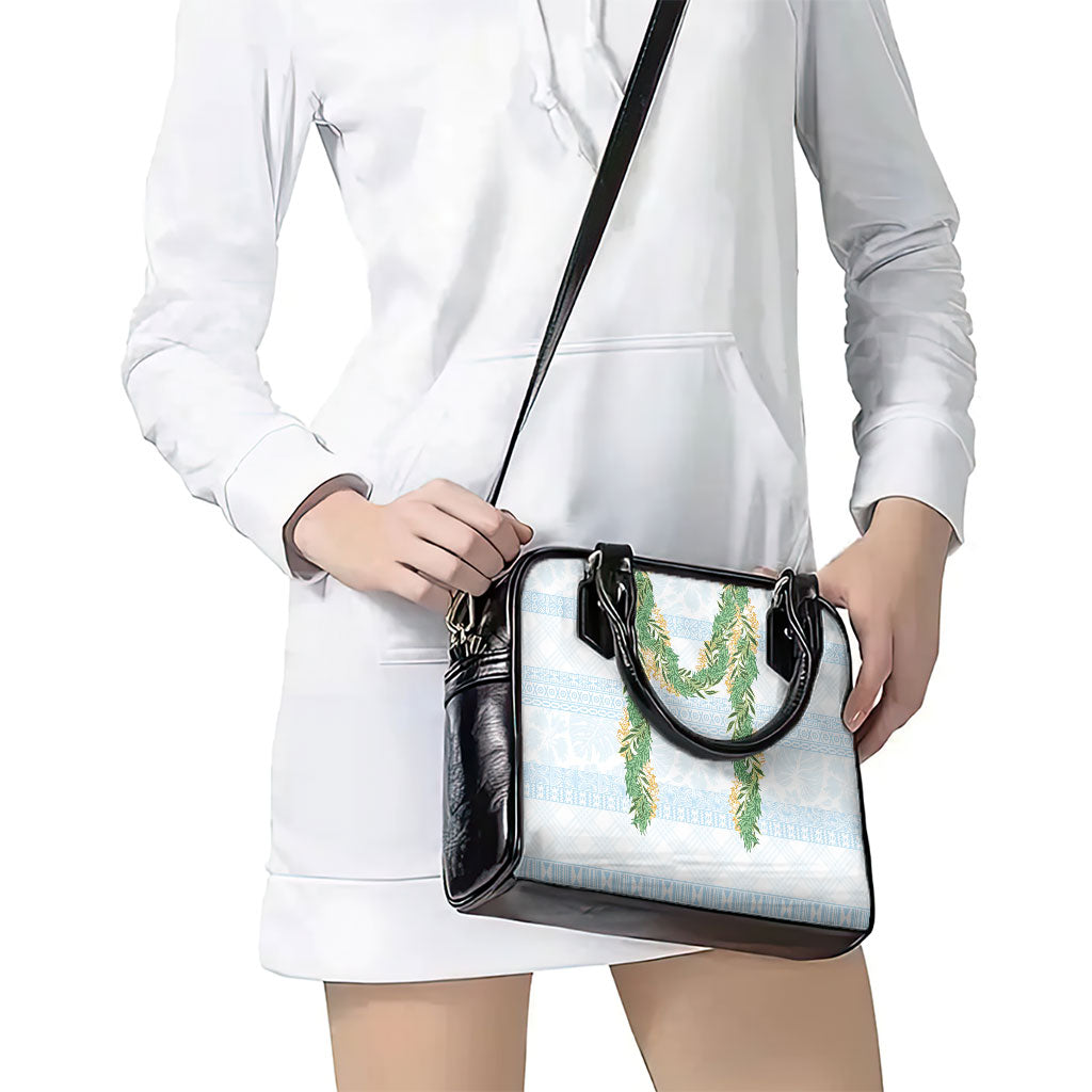 Hawai'i Paniolo Maile Twisted Lei Shoulder Handbag Winter White LT7 - Polynesian Pride