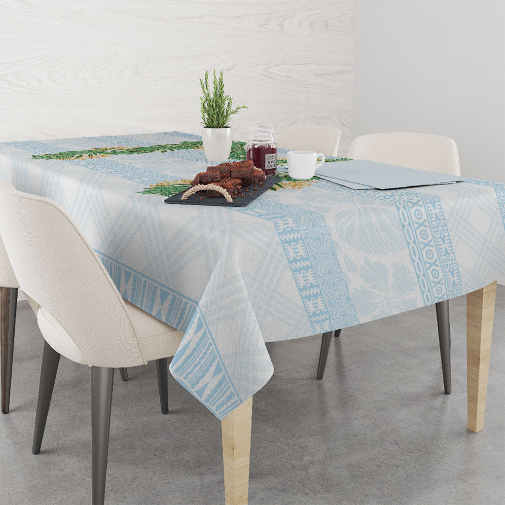 Hawai'i Paniolo Maile Twisted Lei Tablecloth Winter White LT7 - Polynesian Pride