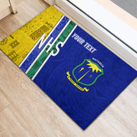 Personalised Fiji Natabua High School Rubber Doormat Kaviti Tapa Mix Colors Proud NHS LT7 - Polynesian Pride