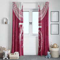 Personalised Fiji Adi Cakobau School Window Curtain ACS Old Girls Lotus Mix Masi LT7 - Polynesian Pride