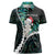 New Zealand Personalised Women Polo Shirt Meri Kirihimete Kowhaiwhai Mix Paua Shell - Emerald
