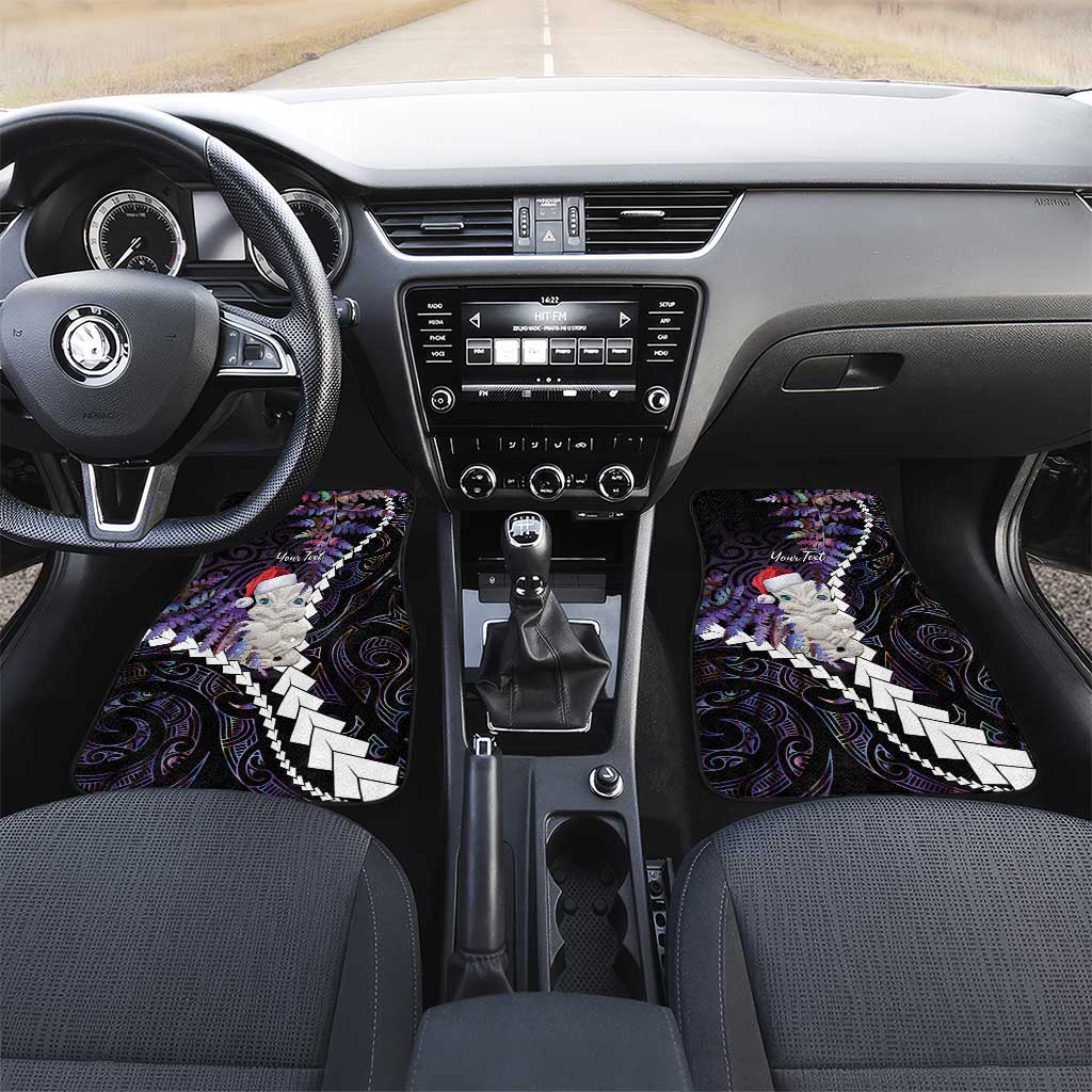 New Zealand Personalised Car Mats Meri Kirihimete Kowhaiwhai Mix Paua Shell - Amethys