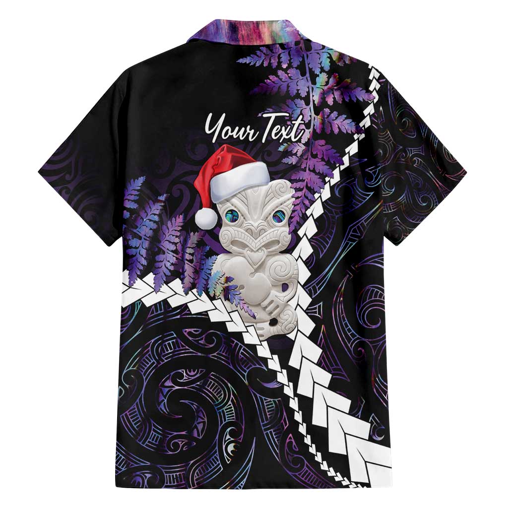 New Zealand Personalised Family Matching Summer Maxi Dress and Hawaiian Shirt Meri Kirihimete Kowhaiwhai Mix Paua Shell - Amethys LT7 - Polynesian Pride