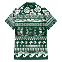 Hawaii Rainbow Warriors Christmas Family Matching Off Shoulder Short Dress and Hawaiian Shirt Kakau Motifs LT7 - Polynesian Pride