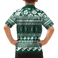 Hawaii Rainbow Warriors Christmas Family Matching Tank Maxi Dress and Hawaiian Shirt Kakau Motifs LT7 - Polynesian Pride