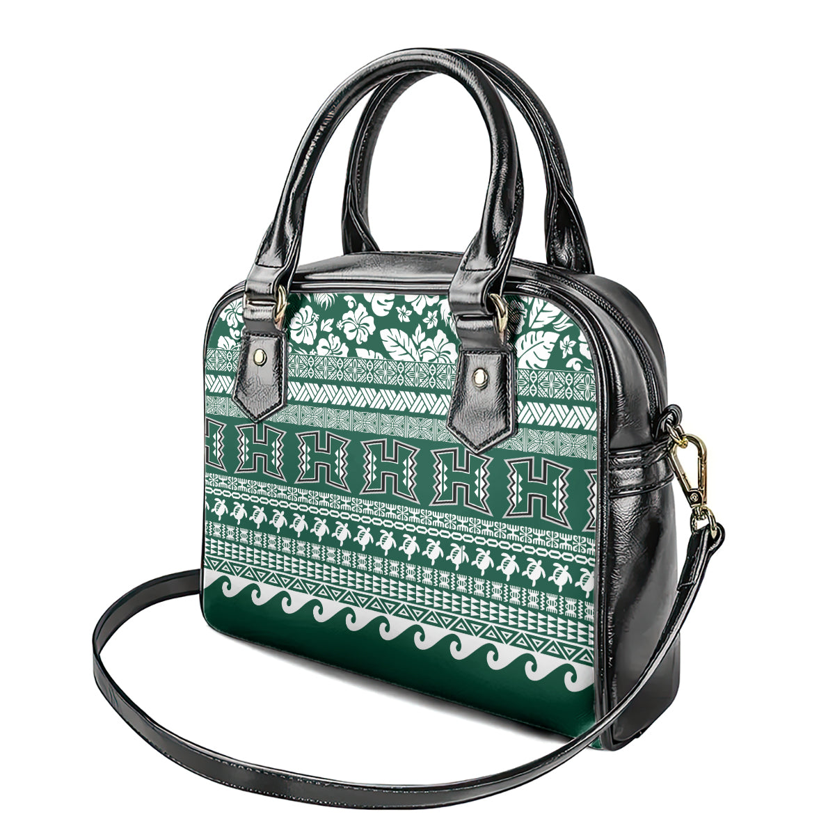Hawaii Rainbow Warriors Christmas Shoulder Handbag Kakau Motifs LT7 - Polynesian Pride