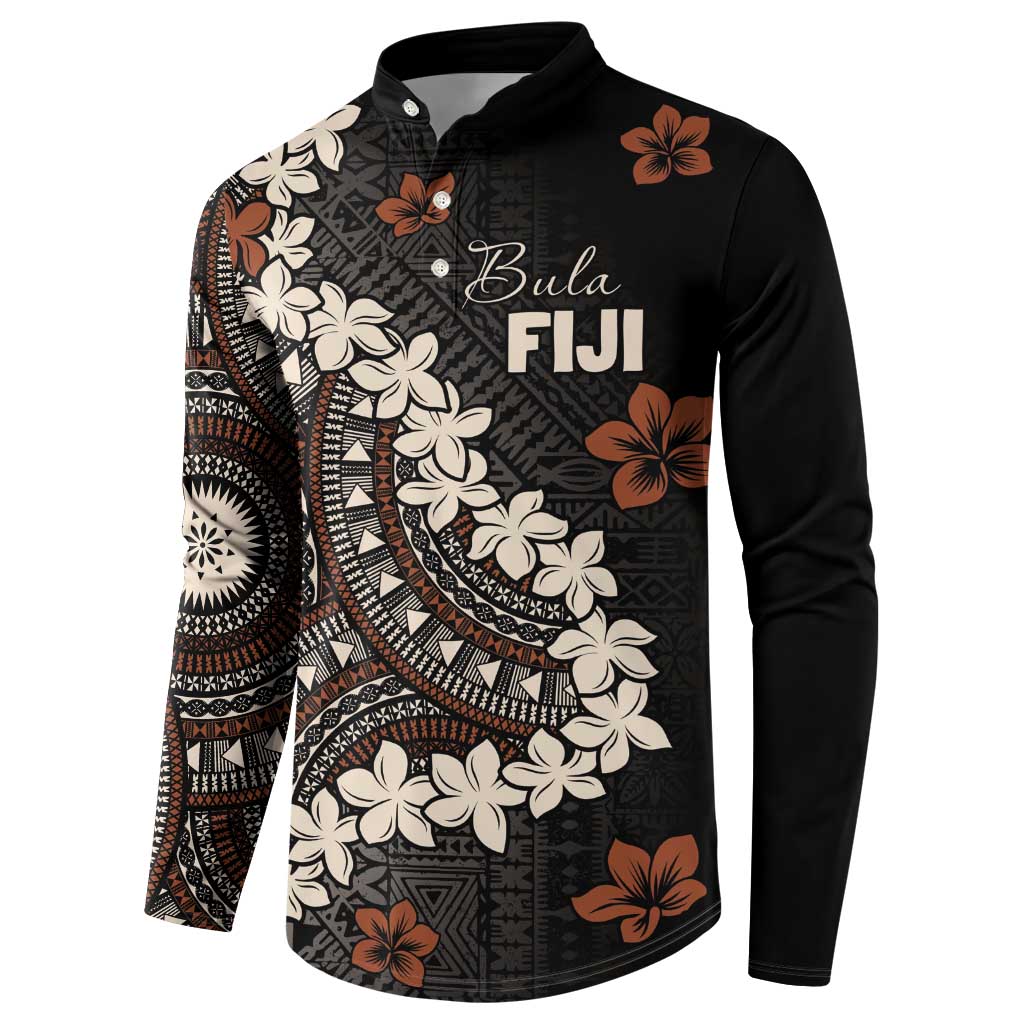 Bula Fiji Women's Day Button Sweatshirt Classic Masi Tapa