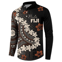 Bula Fiji Women's Day Button Sweatshirt Classic Masi Tapa