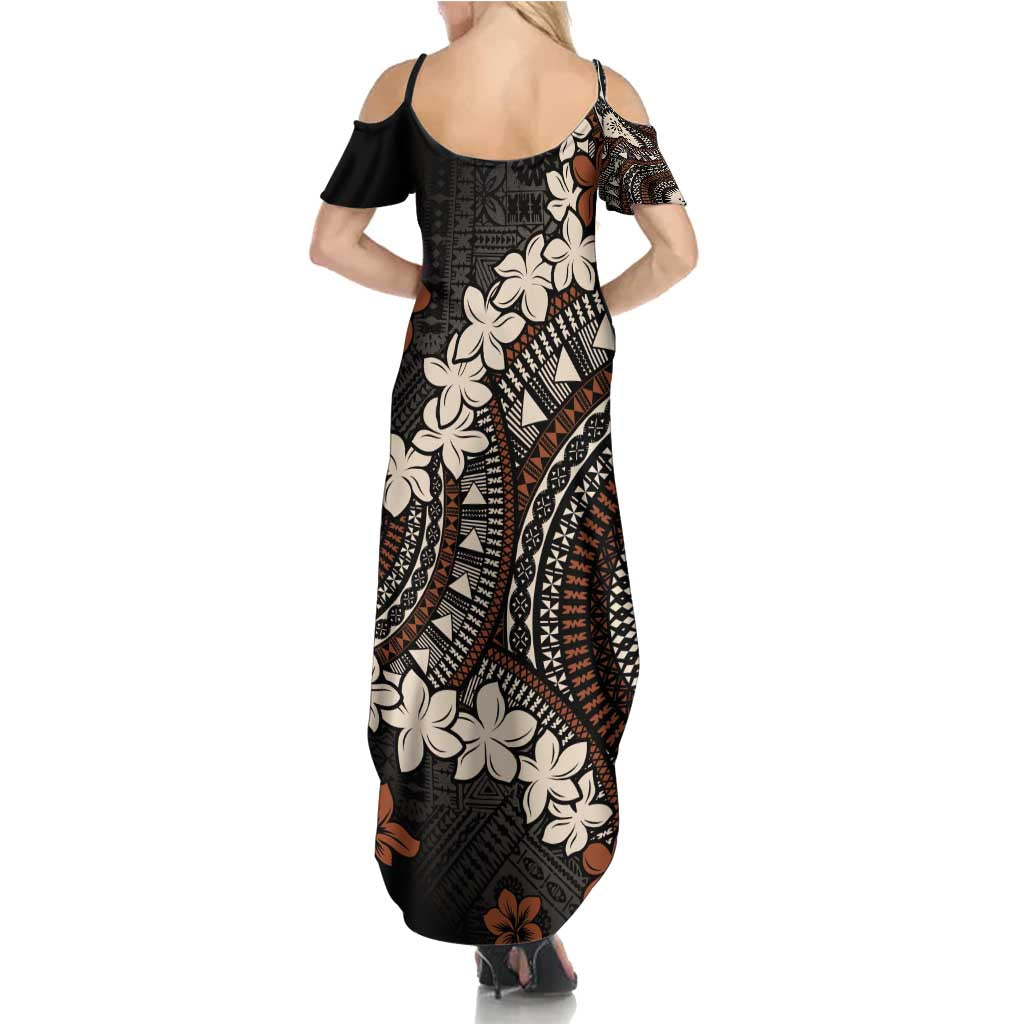 Bula Fiji Women's Day Family Matching Summer Maxi Dress and Hawaiian Shirt Classic Masi Tapa LT7 - Polynesian Pride
