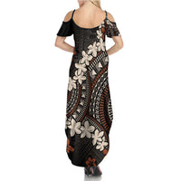 Bula Fiji Women's Day Family Matching Summer Maxi Dress and Hawaiian Shirt Classic Masi Tapa LT7 - Polynesian Pride