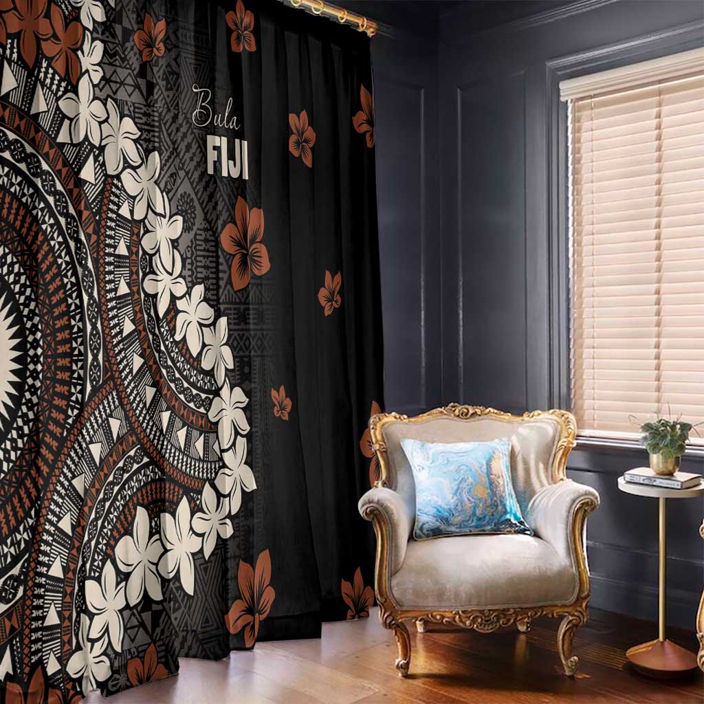 Bula Fiji Women's Day Window Curtain Classic Masi Tapa
