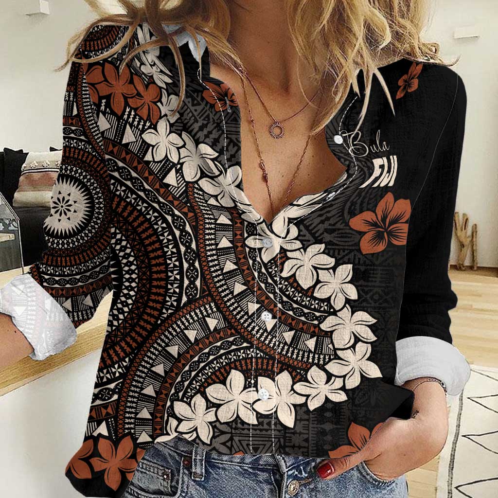 Bula Fiji Women's Day Women Casual Shirt Classic Masi Tapa