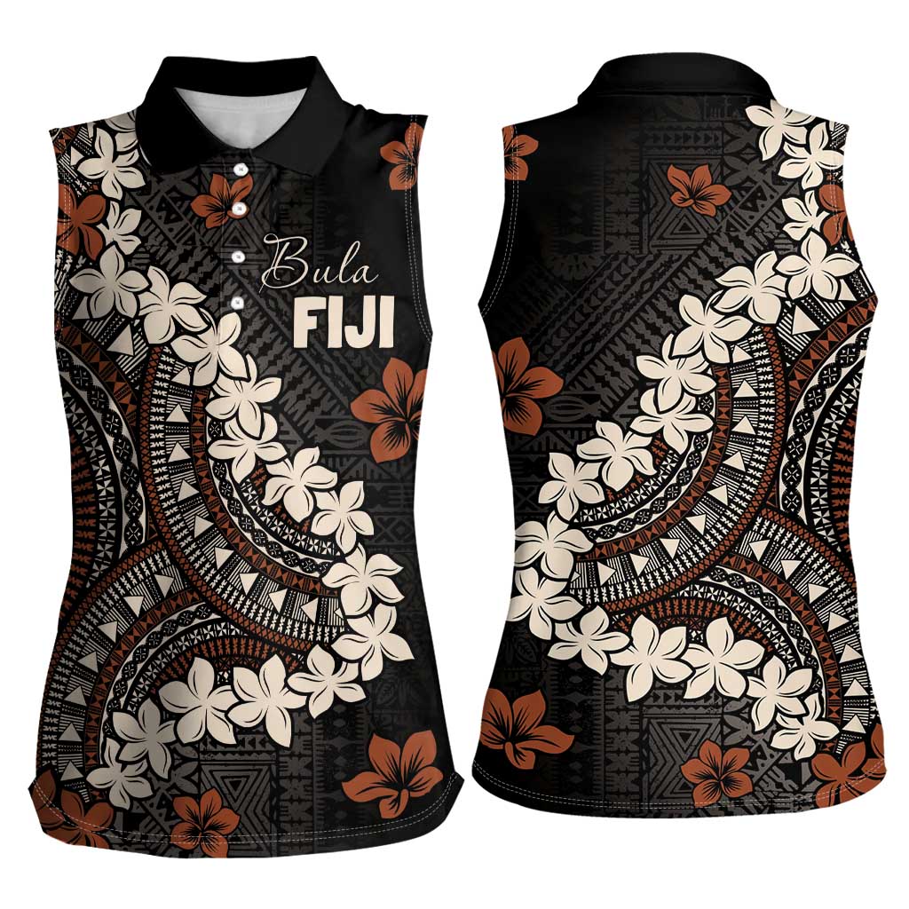 Bula Fiji Women's Day Women Sleeveless Polo Shirt Classic Masi Tapa