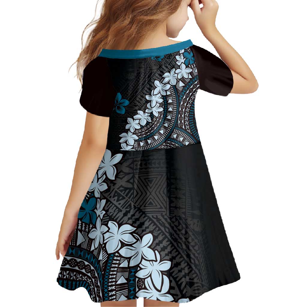Bula Fiji Women's Day Family Matching Off Shoulder Maxi Dress and Hawaiian Shirt Indigo Masi Tapa LT7 - Polynesian Pride