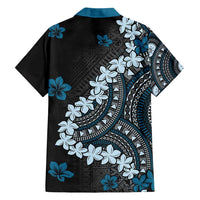 Bula Fiji Women's Day Family Matching Short Sleeve Bodycon Dress and Hawaiian Shirt Indigo Masi Tapa LT7 - Polynesian Pride