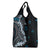 Bula Fiji Women's Day Grocery Bag Indigo Masi Tapa