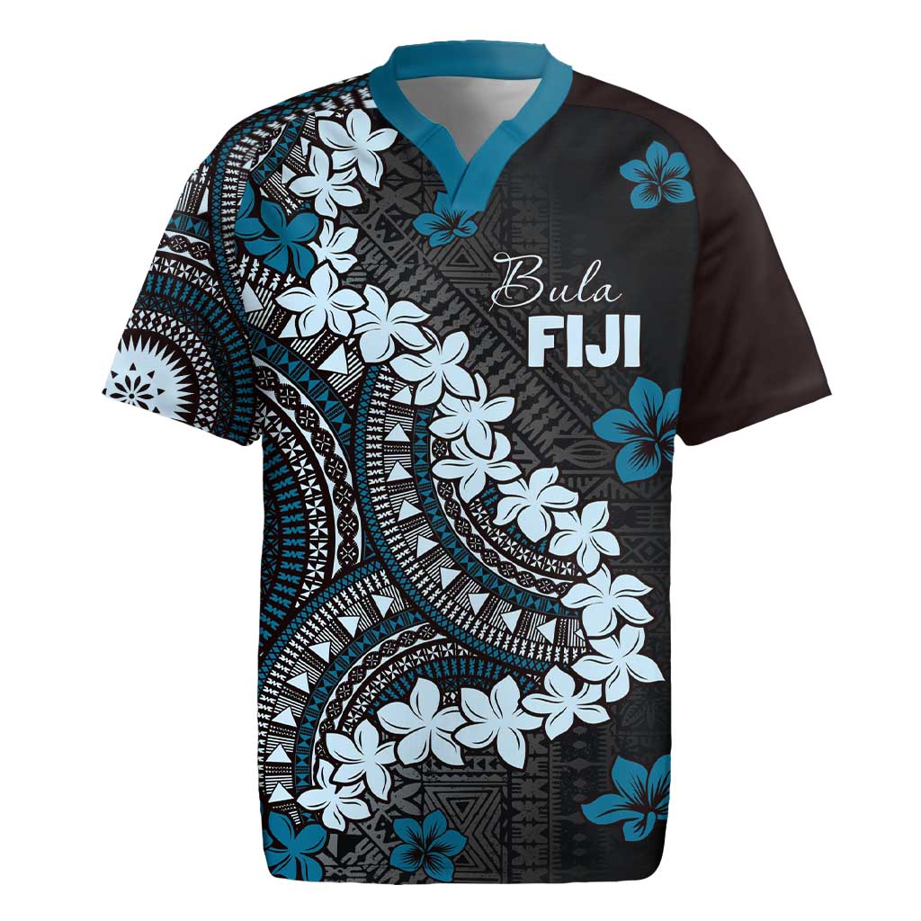 Bula Fiji Women's Day Rugby Jersey Indigo Masi Tapa