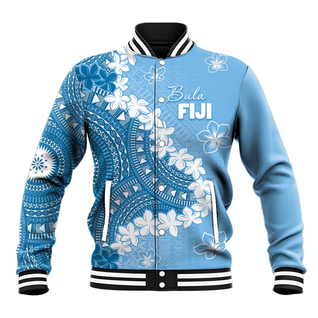 Bula Fiji Women's Day Baseball Jacket Turquoise Masi Tapa