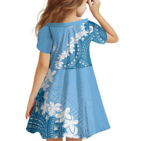 Bula Fiji Women's Day Family Matching Long Sleeve Bodycon Dress and Hawaiian Shirt Turquoise Masi Tapa