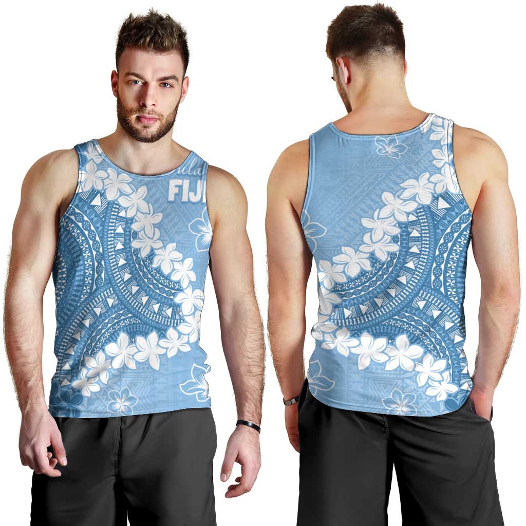 Bula Fiji Women's Day Men Tank Top Turquoise Masi Tapa