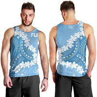 Bula Fiji Women's Day Men Tank Top Turquoise Masi Tapa