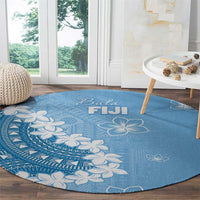 Bula Fiji Women's Day Round Carpet Turquoise Masi Tapa LT7