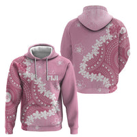 Bula Fiji Women's Day Zip Hoodie Pink Masi Tapa LT7 - Polynesian Pride