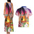 Polynesian Dreamy Turtle Couples Matching Tank Maxi Dress and Hawaiian Shirt Sunset Scenery