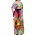 Polynesian Dreamy Turtle Family Matching Off Shoulder Maxi Dress and Hawaiian Shirt Sunset Scenery