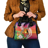 Polynesian Dreamy Turtle Shoulder Handbag Sunset Scenery