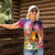 Polynesian Dreamy Turtle Women Polo Shirt Sunset Scenery