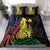 New Caledonia Kanaky Bedding Set Stylized Fleche Faitiere With Kagu Bird