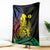 New Caledonia Kanaky Blanket Stylized Fleche Faitiere With Kagu Bird