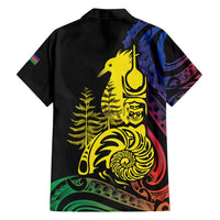 New Caledonia Kanaky Family Matching Puletasi and Hawaiian Shirt Stylized Fleche Faitiere With Kagu Bird LT7 - Polynesian Pride