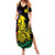 New Caledonia Kanaky Family Matching Summer Maxi Dress and Hawaiian Shirt Stylized Fleche Faitiere With Kagu Bird