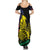 New Caledonia Kanaky Family Matching Summer Maxi Dress and Hawaiian Shirt Stylized Fleche Faitiere With Kagu Bird