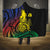 New Caledonia Kanaky Hooded Blanket Stylized Fleche Faitiere With Kagu Bird