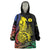 New Caledonia Kanaky Wearable Blanket Hoodie Stylized Fleche Faitiere With Kagu Bird