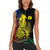 New Caledonia Kanaky Women Sleeveless Polo Shirt Stylized Fleche Faitiere With Kagu Bird