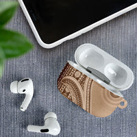 Bula Fiji Vintage Tapa AirPods Case Kaivity Masi Wave Motifs - Mocha