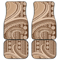 Bula Fiji Vintage Tapa Car Mats Kaivity Masi Wave Motifs - Mocha