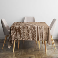 Bula Fiji Vintage Tapa Tablecloth Kaivity Masi Wave Motifs - Mocha