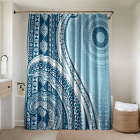 Bula Fiji Vintage Tapa Bathroom Set Kaivity Masi Wave Motifs - Turquoise