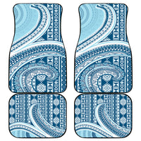 Bula Fiji Vintage Tapa Car Mats Kaivity Masi Wave Motifs - Turquoise
