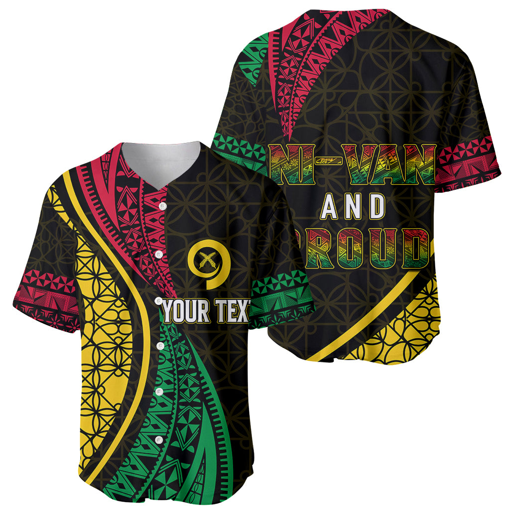 Personalised Vanuatu Baseball Jersey Melanesian Sand Drawing Mixed - Ni Van and Proud LT7 - Polynesian Pride