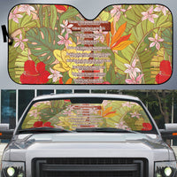 Mahalo Hawaii - Ka Pule a ka Haku Auto Sun Shade Tropical Flowers LT7 Coral Pink - Polynesian Pride