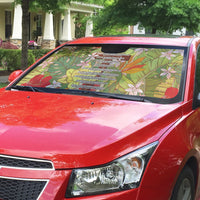 Mahalo Hawaii - Ka Pule a ka Haku Auto Sun Shade Tropical Flowers LT7 - Polynesian Pride