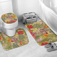 Mahalo Hawaii - Ka Pule a ka Haku Bathroom Set Tropical Flowers LT7 Mat Set Only (3 pcs) One Size Coral Pink - Polynesian Pride