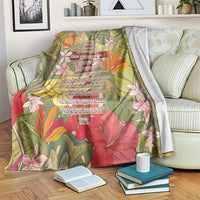 Mahalo Hawaii - Ka Pule a ka Haku Blanket Tropical Flowers LT7 Coral Pink - Polynesian Pride
